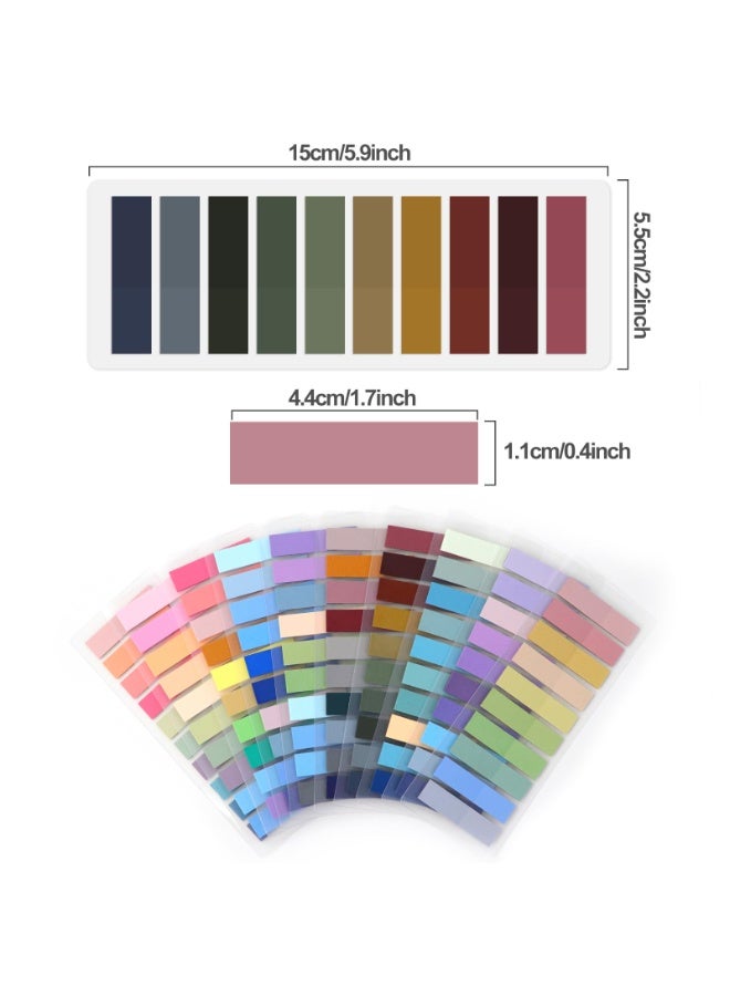 كاكو 2000 قطعة علامات صفحات لاصقة ألوان متنوعة، ملصقات مؤشر شفافة قابلة للكتابة للكتب والملفات والملاحظات والمكتب والمدرسة - Image 2